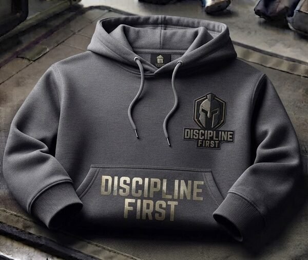 Discipline First Hoodie — Charcoal